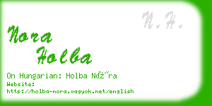 nora holba business card